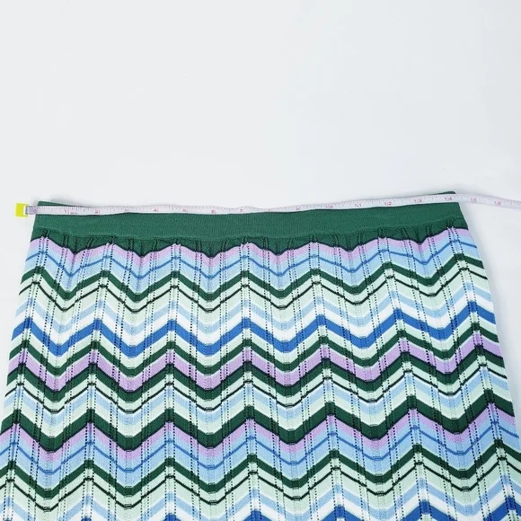 *Last Chance* NWOT Torn by Ronnie Kobo Chevron Knit Skirt Retro - Picture 4 of 7